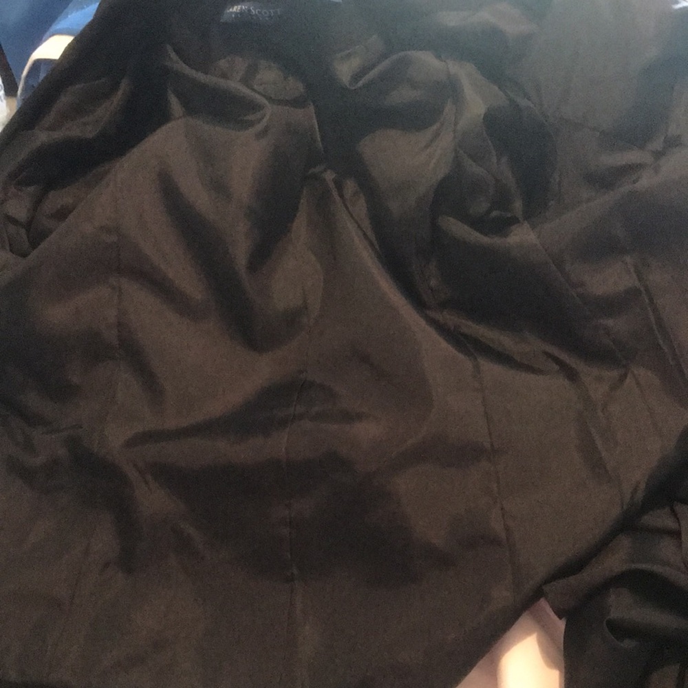 Karen Scott 3 pc black lined set, 8p pants NWT, jacket&skirt used - Picture 12 of 14